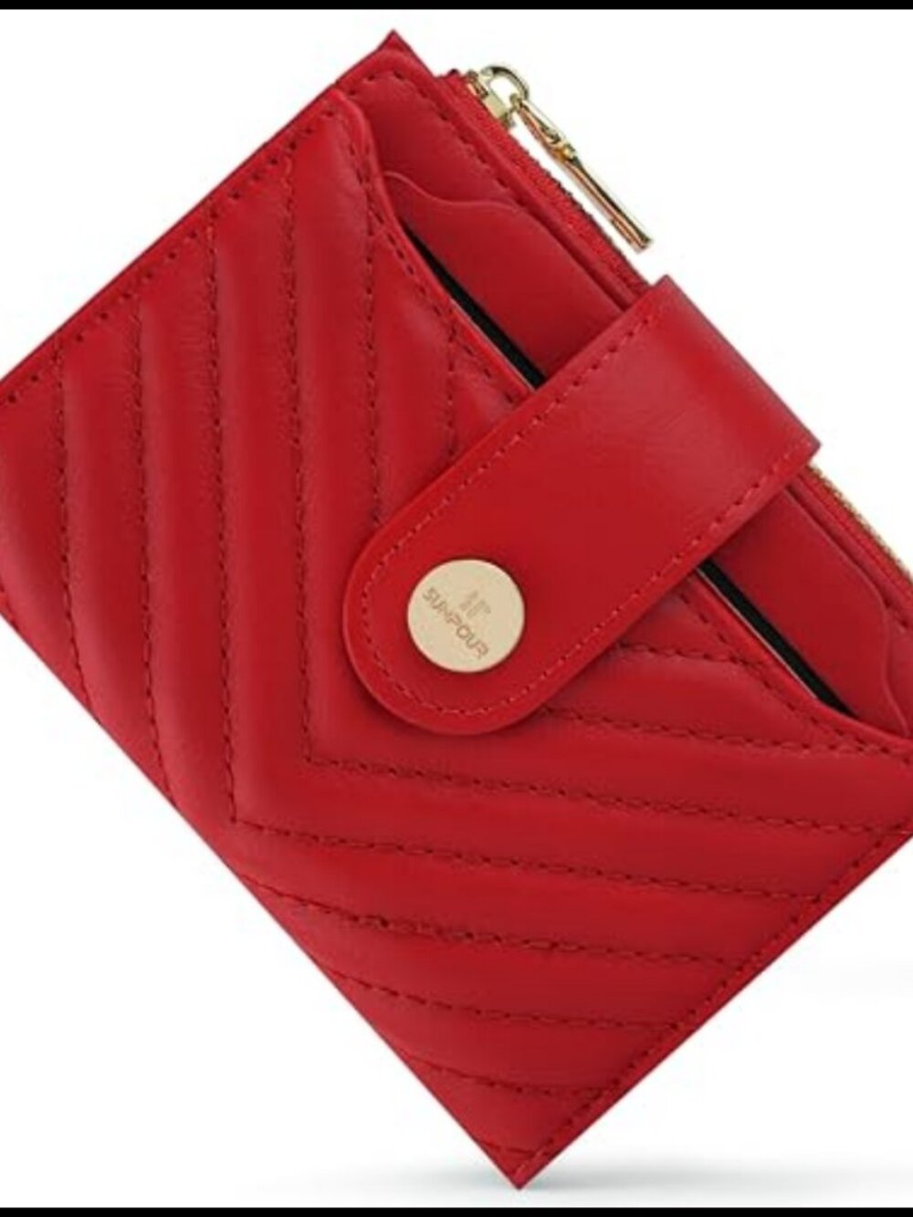 Small RFID Bifold Wallet Vegan Leather Compact Card Holder